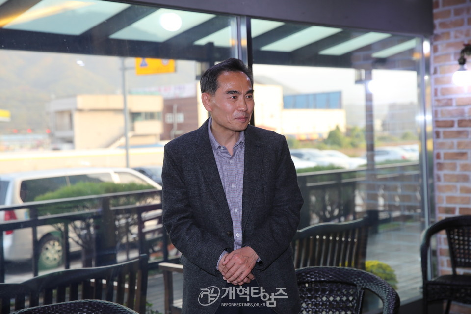 충청협의회 고향 방문, 아산 삼광교회 박노섭 목사 모습