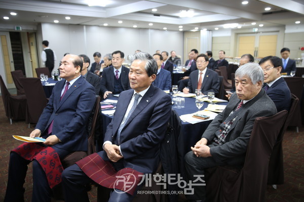 서북지역노회협의회 신년하례회, 송병원 장로, 최윤진 장로 모습