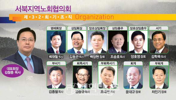 서북지역노회협의회 제32회기 임원 모습