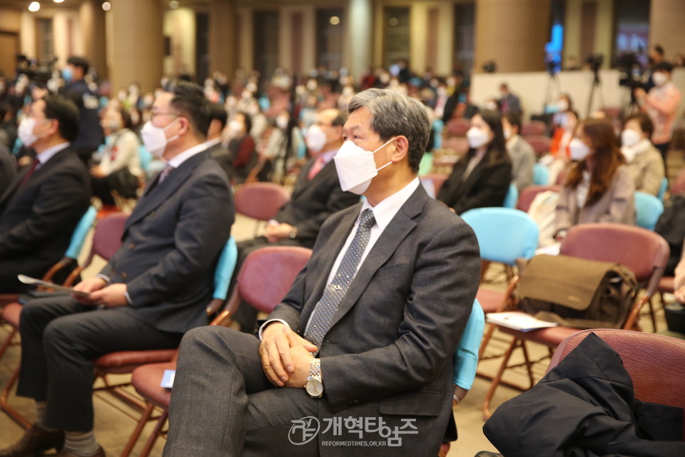 2021 PRAYER AGAIN 출범감사예배, 사무총장 이은철 목사 모습