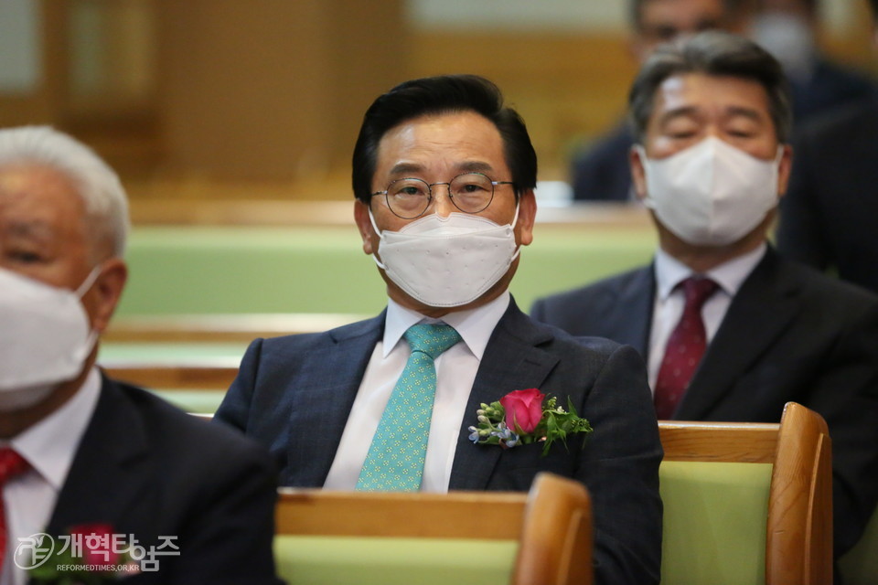 중부협의회 '제27회 정기총회', 상임총무 정영교 목사 모습