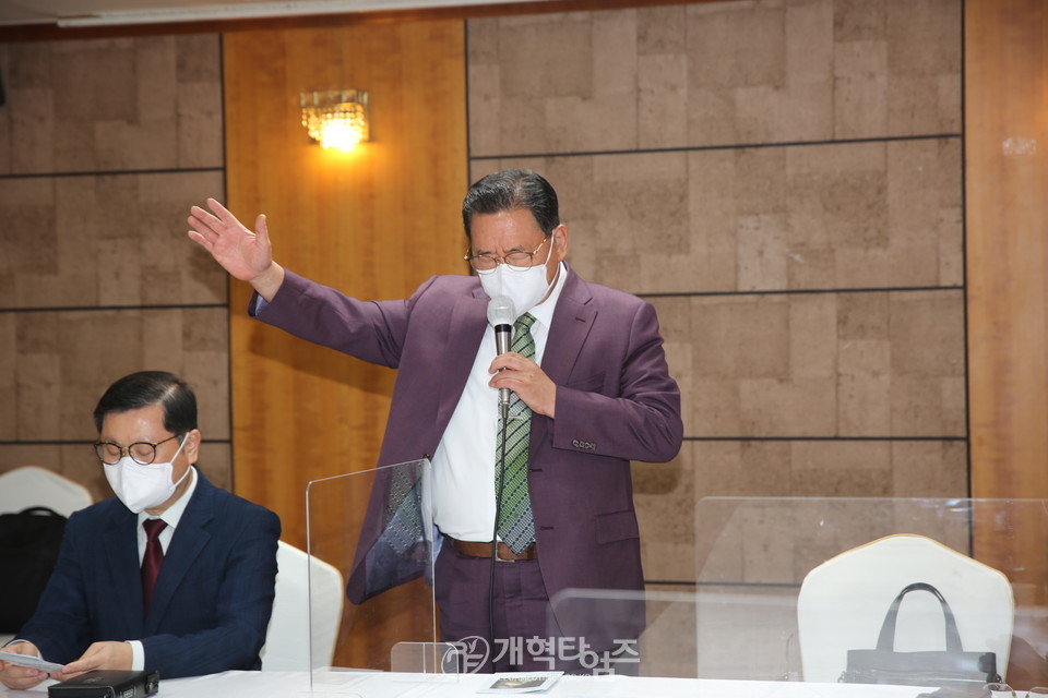 서북지역노회협의회 대표회장 김동관 목사 모습