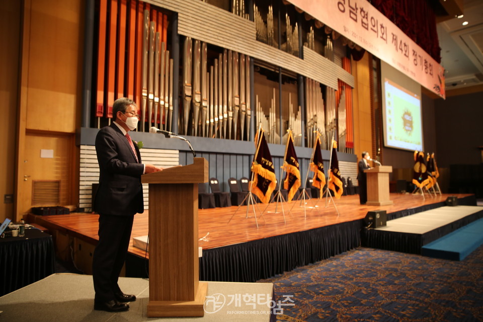 영남협의회 제4회 정기총회, 임병재 목사 모습