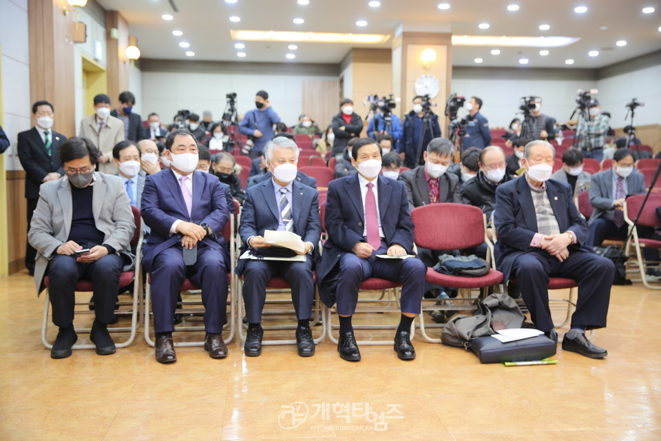 한교총, 기공협 주최, 「대선 기독교 10대 정책 발표회」 모습