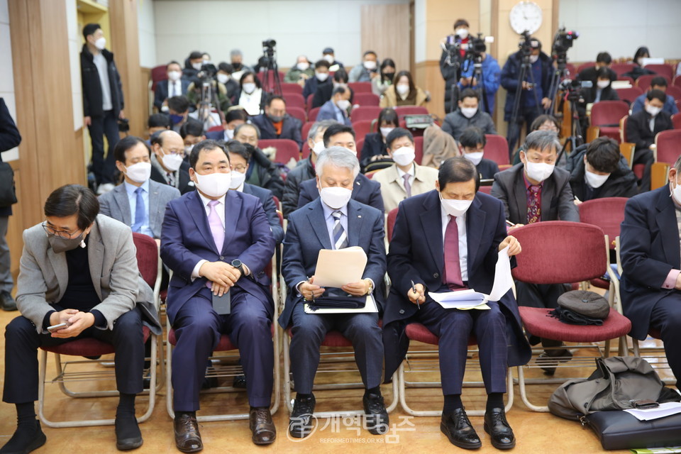 한교총, 기공협 주최, 「대선 기독교 10대 정책 발표회」 모습