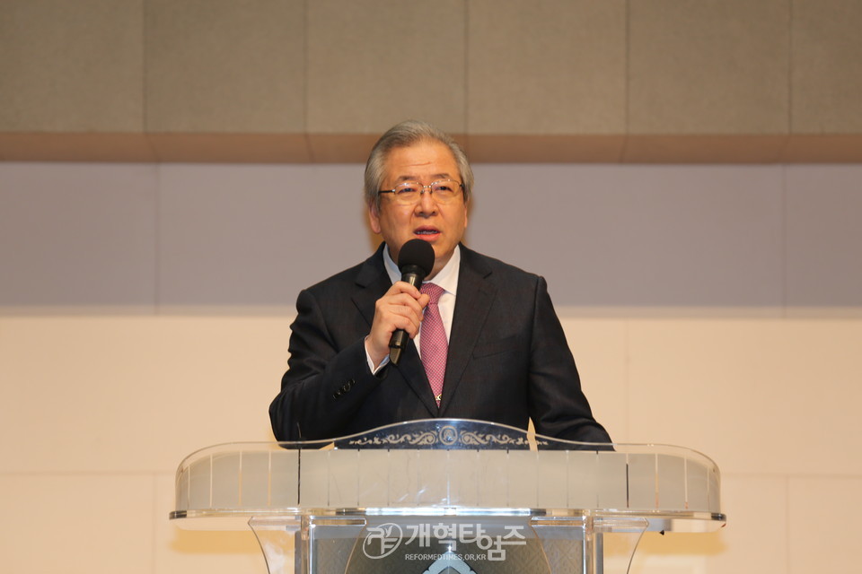 ‘2021 PRAYER AGAIN! 광주전남지역 연합기도집회’, 새로남교회 오정호 목사 설교 모습