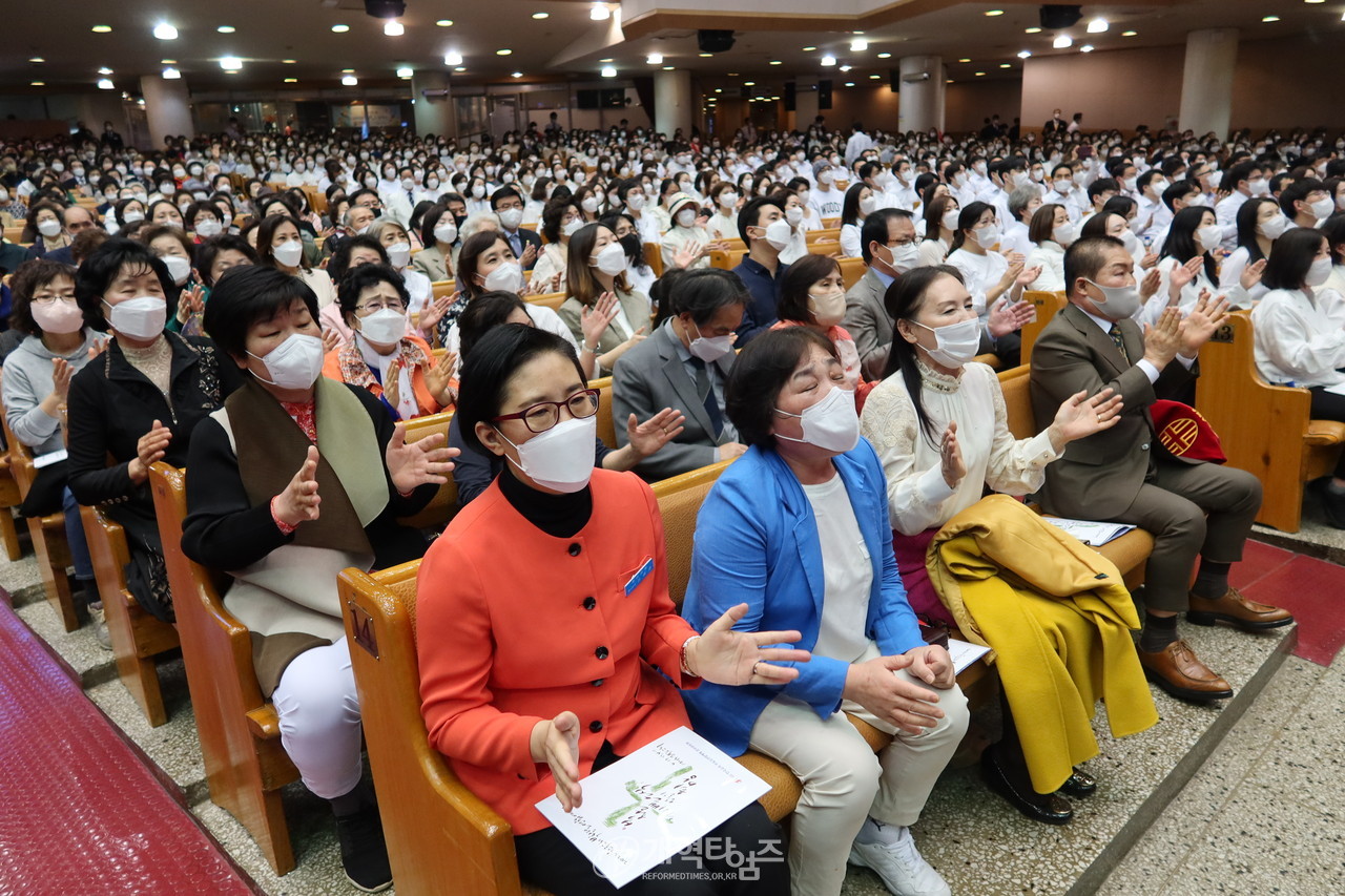 여의도순복음교회에서 열린 「2022 한국교회부활절연합예배」 모습