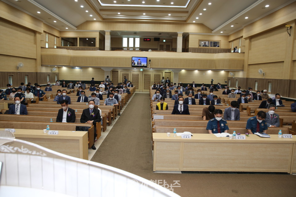 전남경찰청 경목연합회 회장 김용대 목사 취임 감사예배 모습