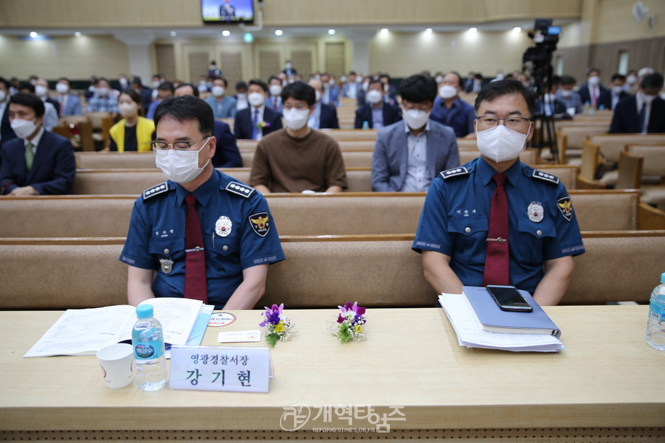 전남경찰청 경목연합회 회장 김용대 목사 취임 감사예배 모습