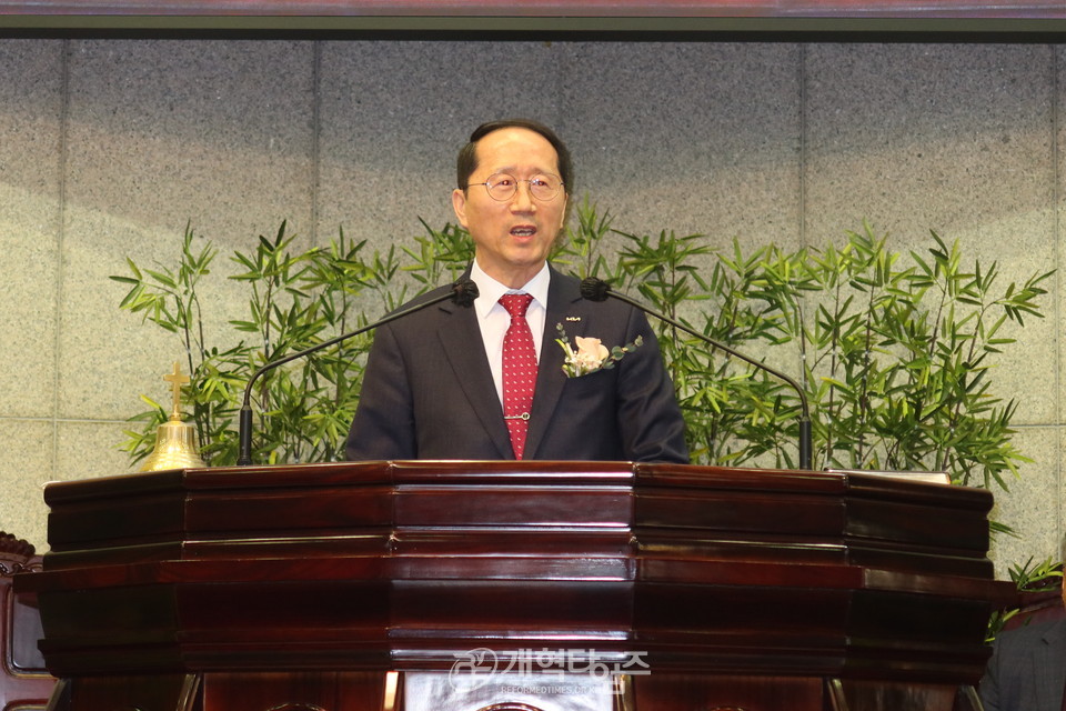 수도노회남전도회연합회 정기총회 모습