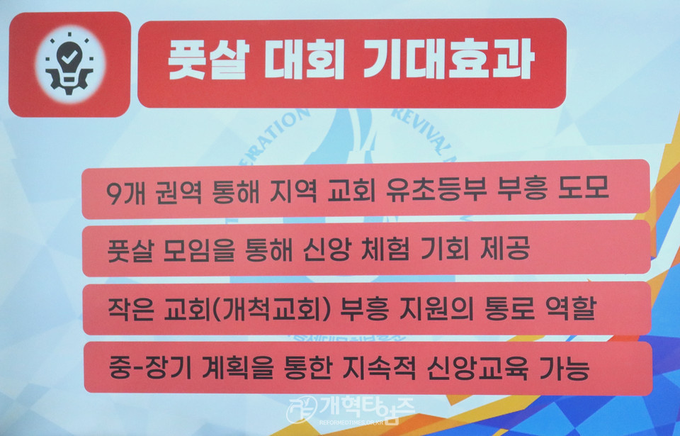 총회다음세대목회부흥운동본부 전국유소년풋살(축구)대회 기자회견 모습