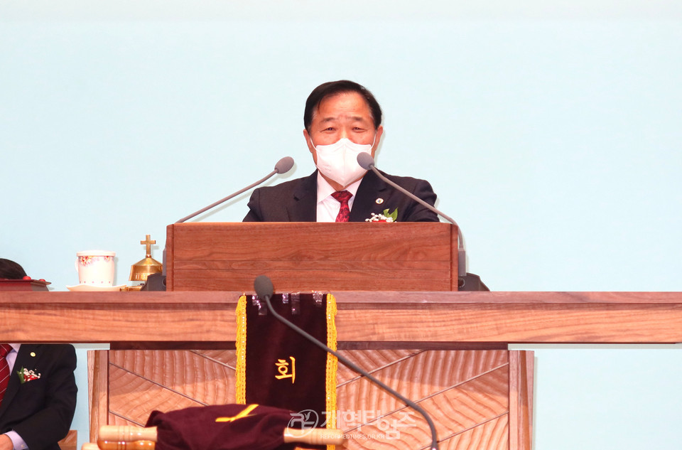 수도노회 장로회 제38회 정기총회 모습