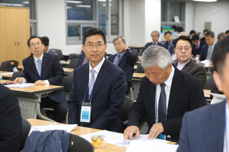 2023 교회자립개발원 서울권역 노회장 조찬 초청 모임 모습