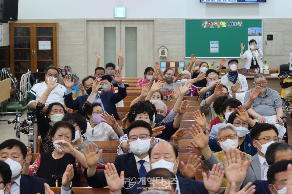 수도노회남전도회, 중앙보훈교회 환우위문예배 모습