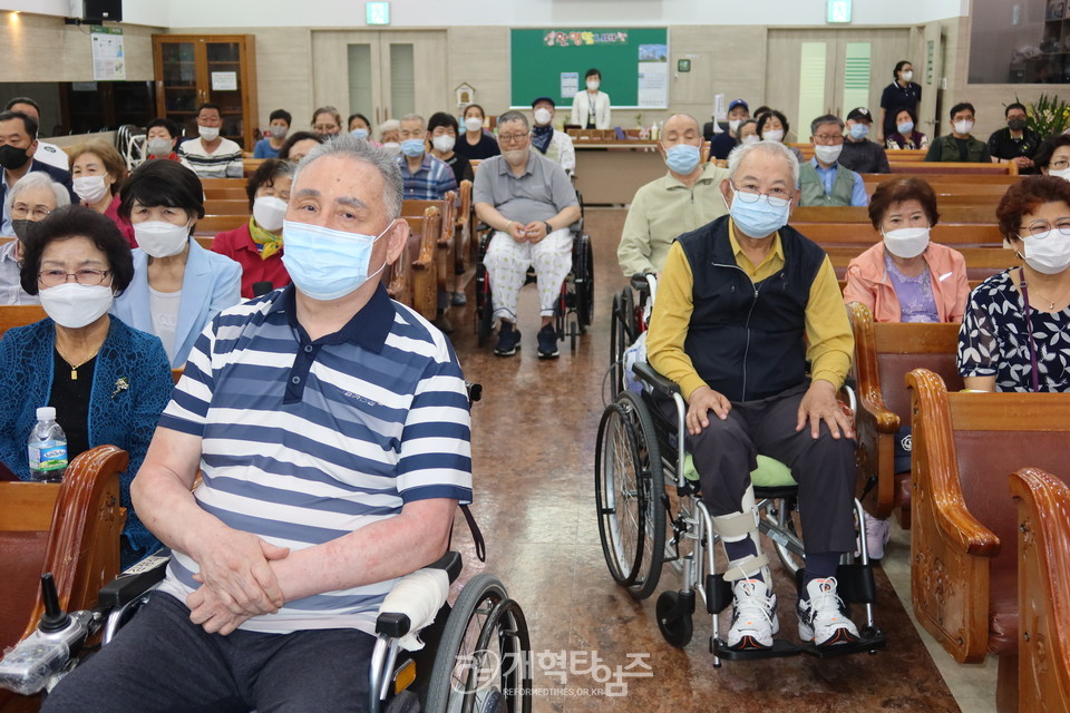 수도노회남전도회, 중앙보훈교회 환우위문예배 모습