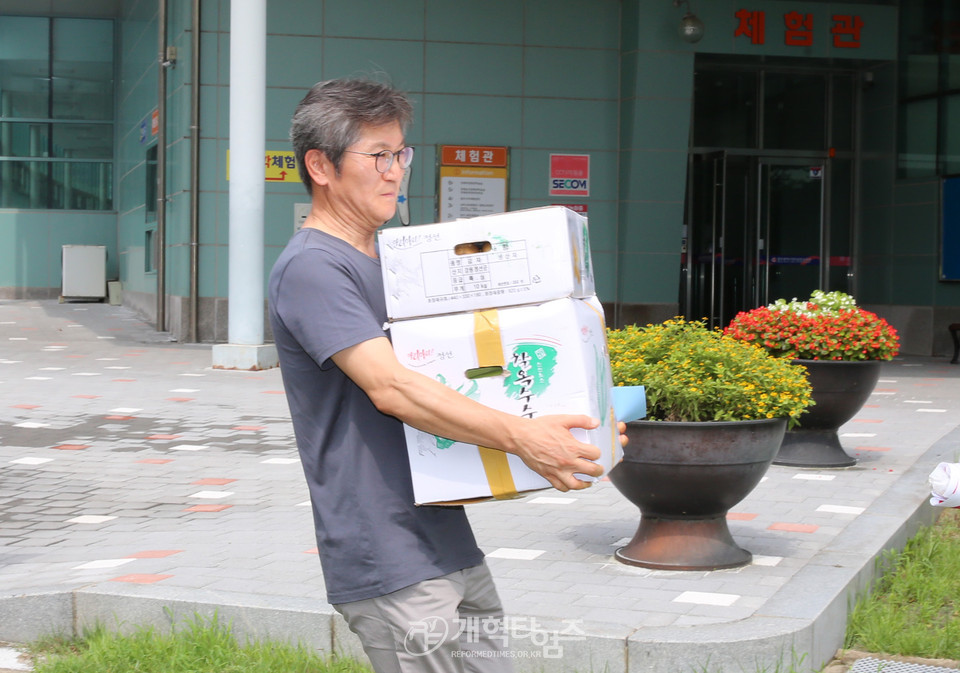 선한장로회, 도농상생 옥수수ㆍ감자 나눔과 섬김 행사 모습