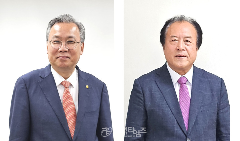 전국장로회 수석 부회장 후보, 김경환 장로(좌), 홍석환 장로(우) 모습