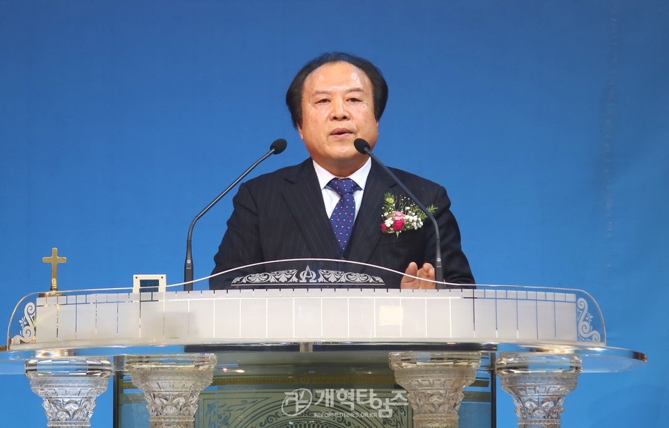 수도노회장로회 정기총회 모습