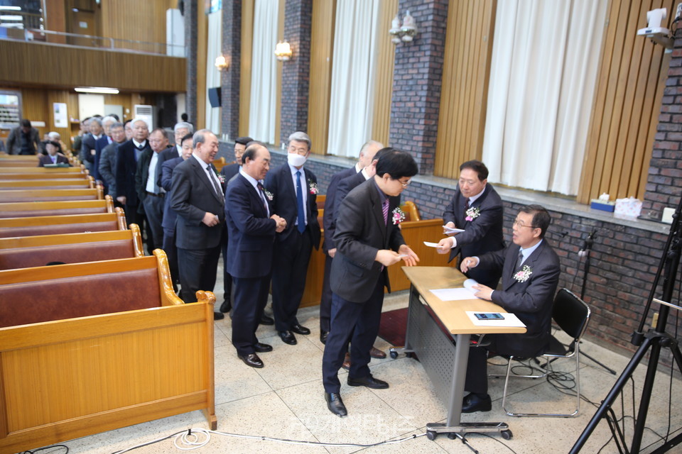 수도노회장로회 정기총회 모습