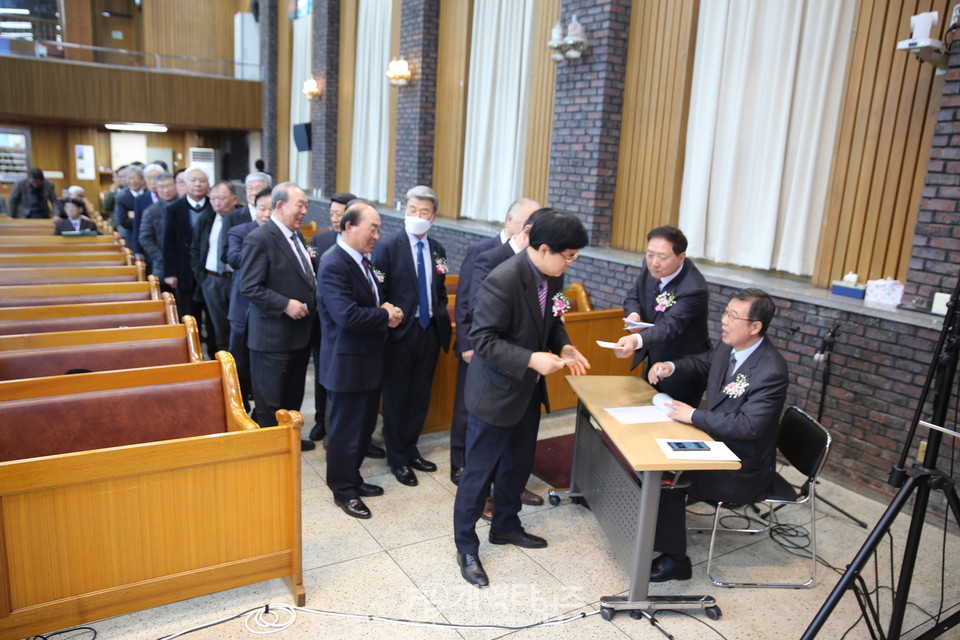 수도노회장로회 정기총회 모습