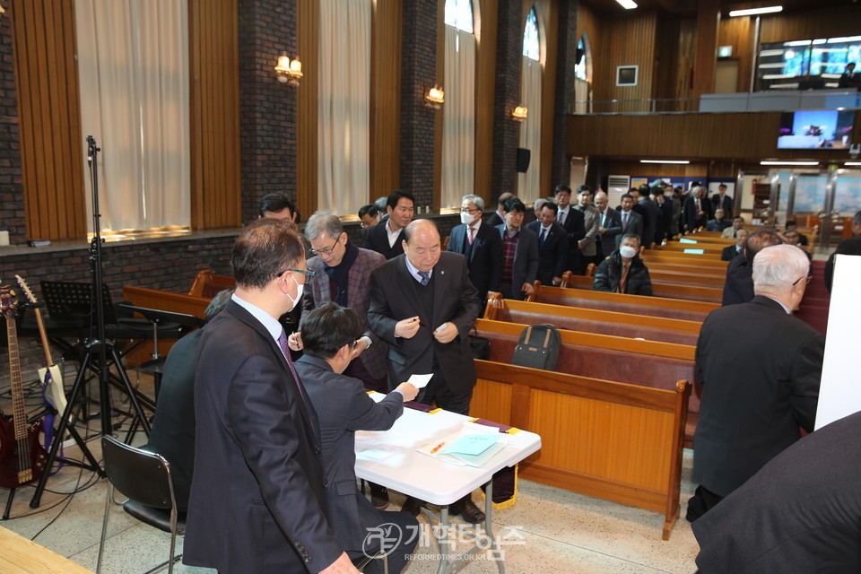 수도노회장로회 정기총회 모습