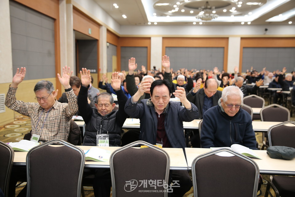 전국남전도회, 나라와 민족을 위한 기도회 및 전도훈련대회 모습