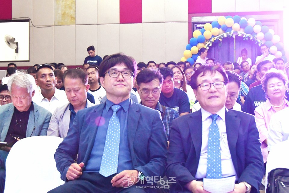 서울·서북지역남전도회, 필리핀신학대학 후원 밎 목수학교 개교식 모습