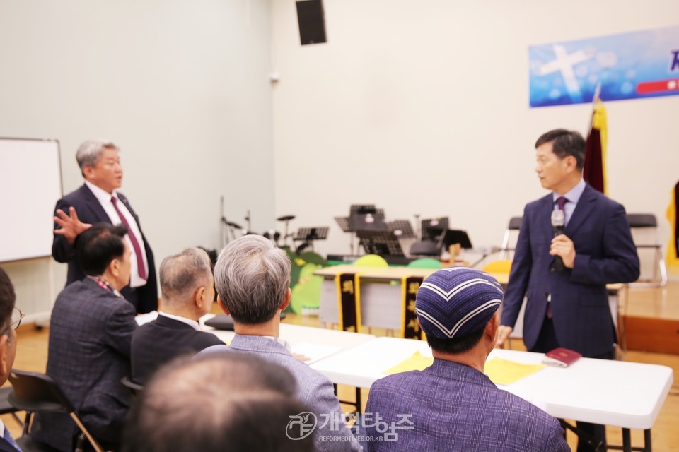 서울ㆍ서북지역남전도회, 전국남전도회 차기 회장 선출 관련 논의 모습
