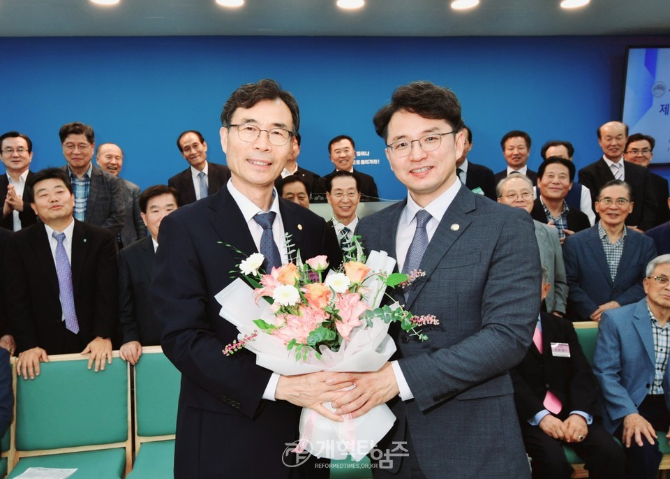 서울강남노회장로회, 이해중 장로 전국주교 수석부회장 후보추대 모습