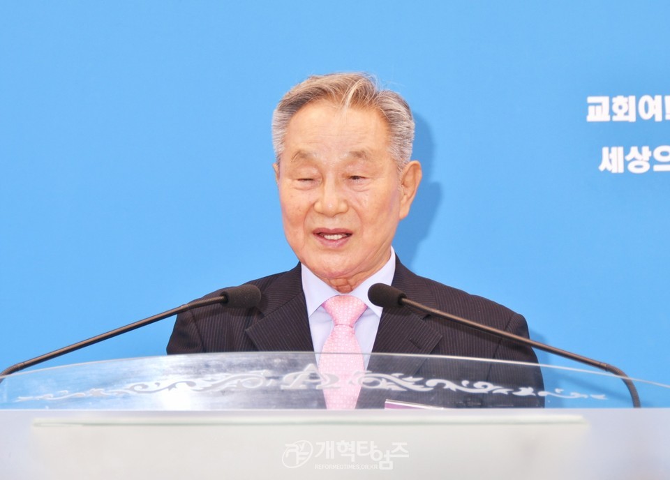 서울강남노회장로회, 이해중 장로 전국주교 수석부회장 후보추대 모습