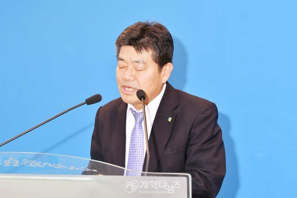 서울강남노회장로회, 이해중 장로 전국주교 수석부회장 후보추대 모습