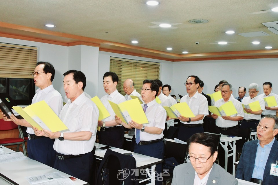 서울ㆍ서북지역장로회, 동서울노회장로회 주관 월례회 모습