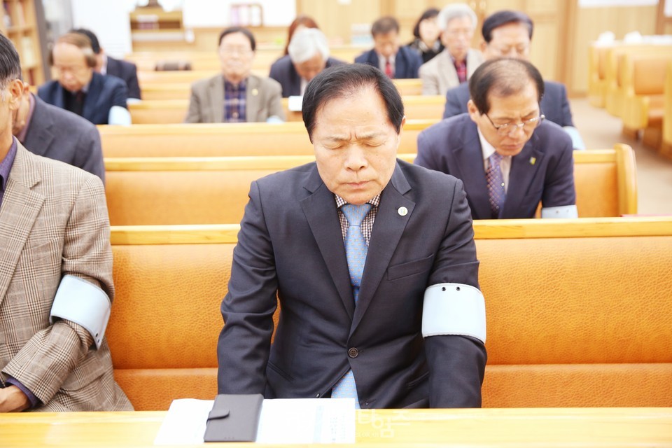 전국남전도회, 판문점교회 통일기도회 모습