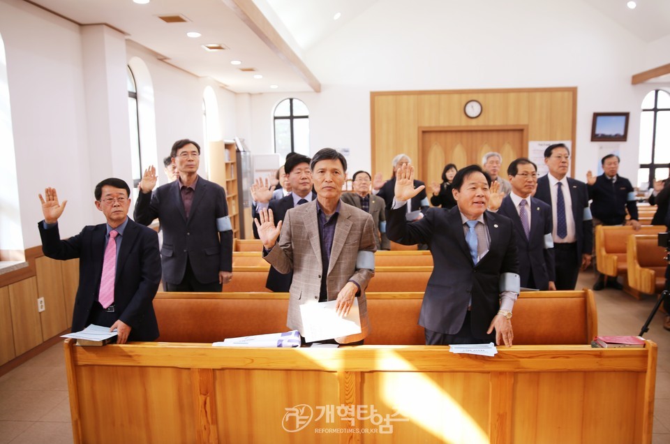 전국남전도회, 판문점교회 통일기도회 모습