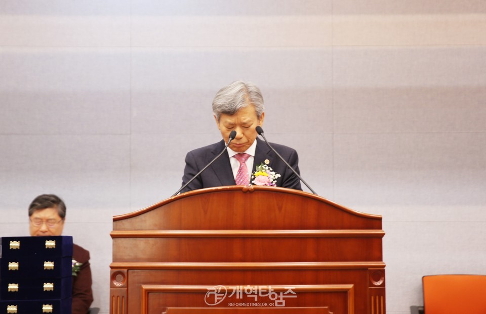 영남협의회, 정기총회 및 당선인 축하예배 모습