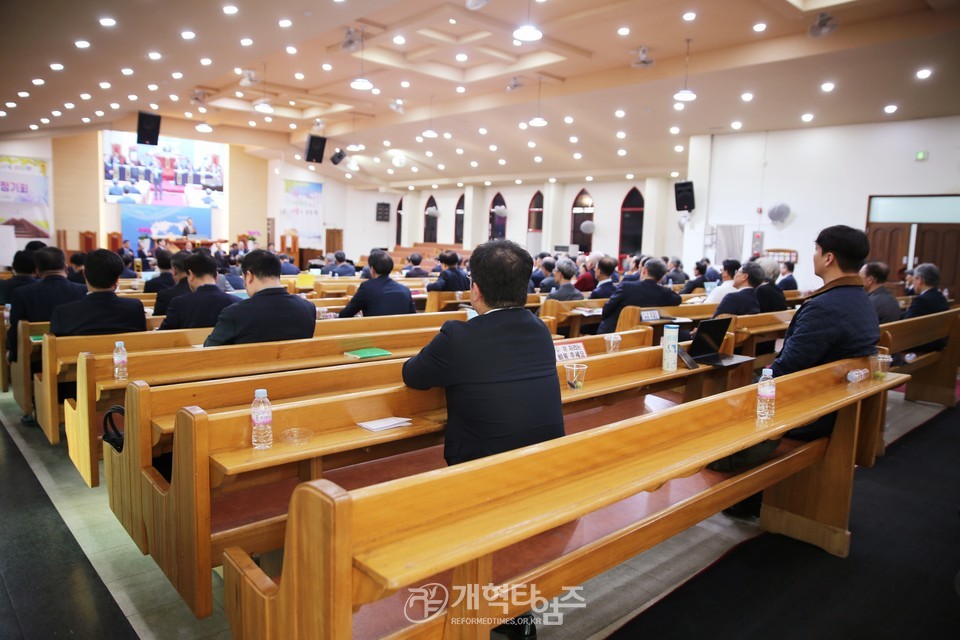 김상규 장로, 경청노회 총회 부총회장 후보 추천 모습
