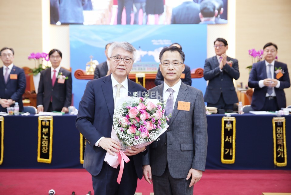 김상규 장로, 경청노회 총회 부총회장 후보 추천 모습