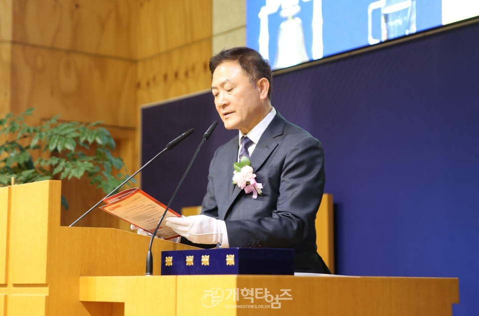 은샘교회, 장로장립예배 모습