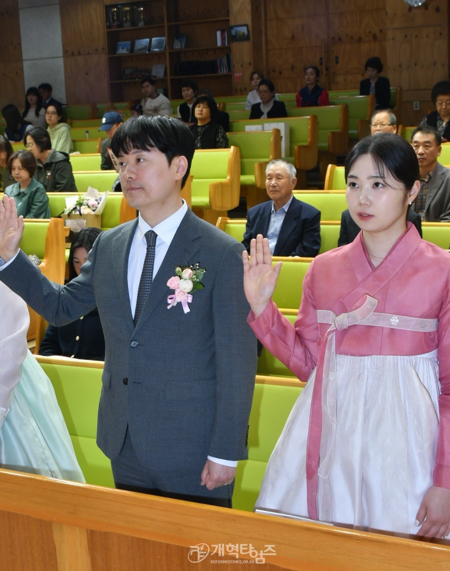 은샘교회, 장로장립예배 모습