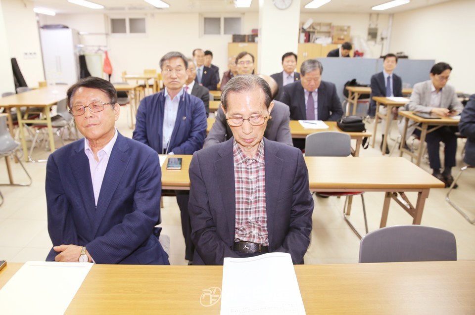 수도권협의회, 전국주교 제71회 수석부회장 단독 후보 양우식 장로 추대 모습