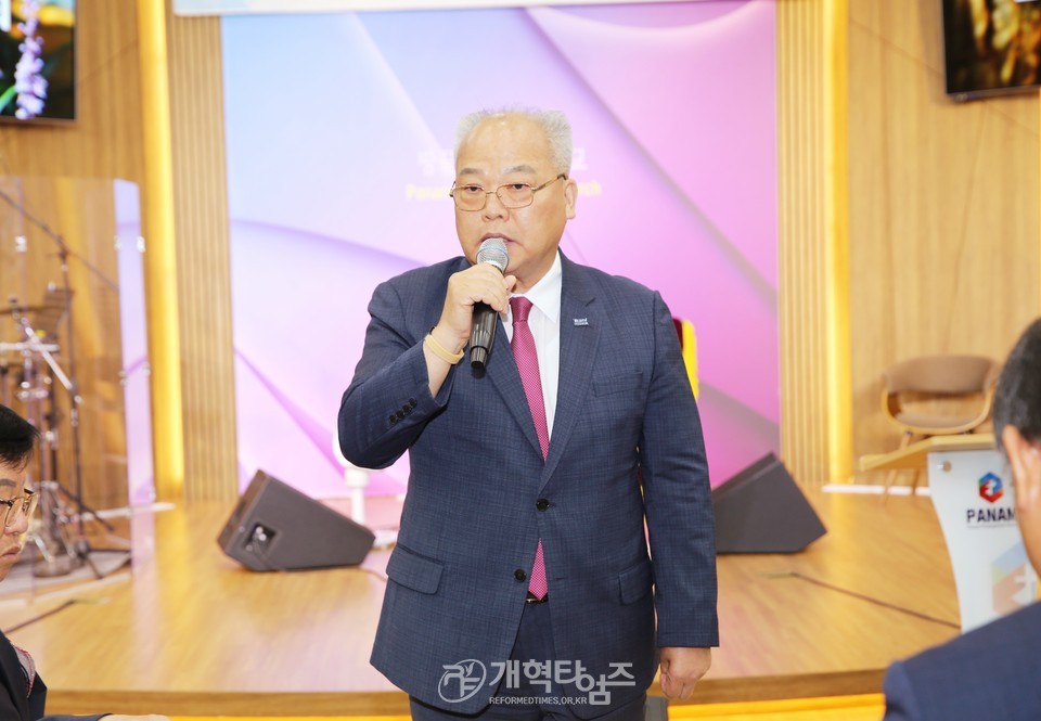 조형국 장로, 전국남전도회 중부ㆍ호남지역 회장 후보 추천 모습