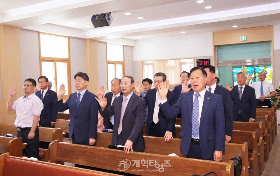 전국남전도회 제11차 순회헌신예배 모습(센텀 새생명교회)