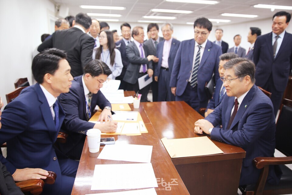 장봉생 목사, 제110회 총회, 총회장 예비 후보 등록 모습