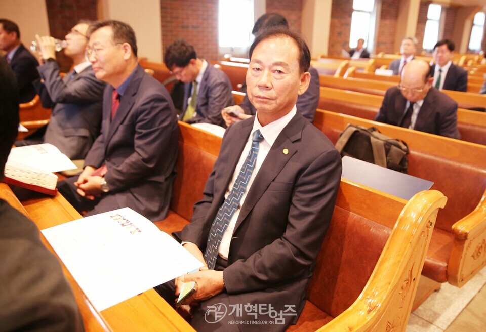 전국남전도회, 제45회기 회장 이ㆍ취임 감사예배 모습