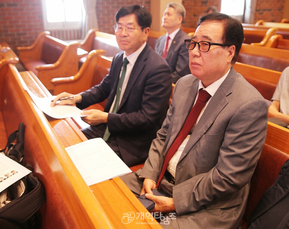 전국남전도회, 제45회기 회장 이ㆍ취임 감사예배 모습
