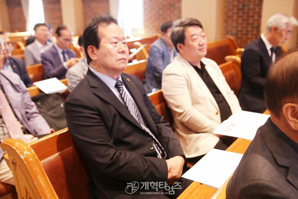 전국남전도회, 제45회기 회장 이ㆍ취임 감사예배 모습