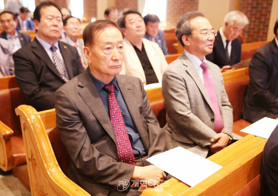 전국남전도회, 제45회기 회장 이ㆍ취임 감사예배 모습