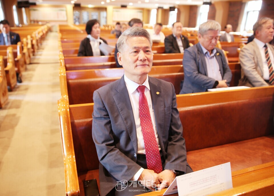 전국남전도회, 제45회기 회장 이ㆍ취임 감사예배 모습
