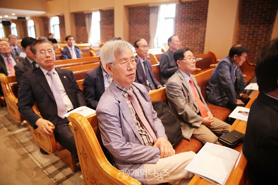 전국남전도회, 제45회기 회장 이ㆍ취임 감사예배 모습