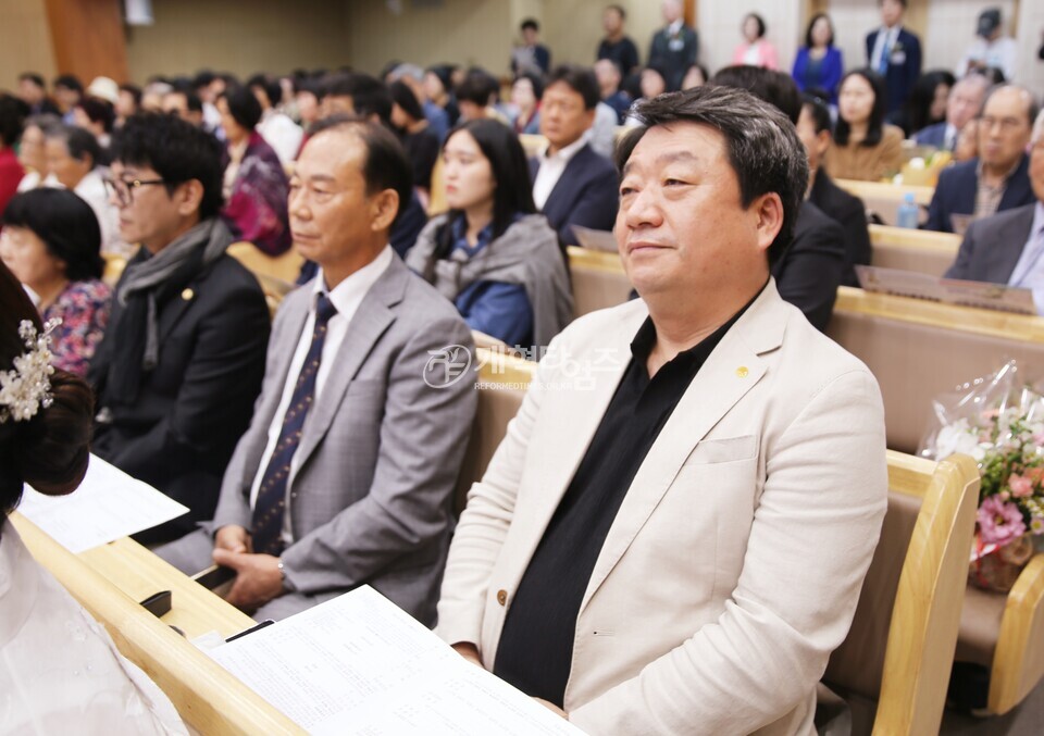 전국주교 증경회장 박인규 장로 원로 장로 추대식 모습